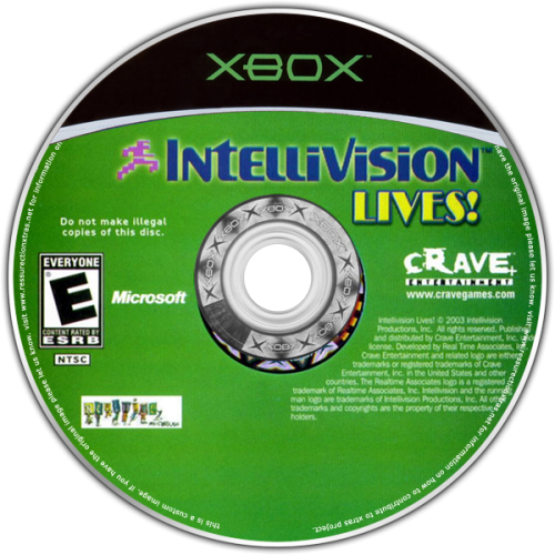 Intellivision Lives! (USA) Game Disc